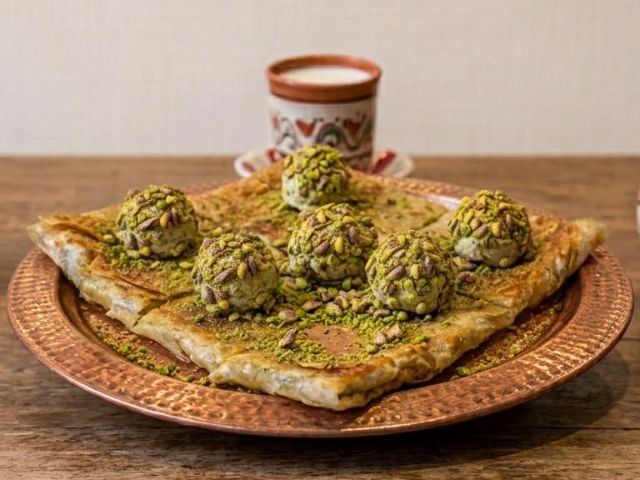 Parça Fıstıklı Dondurmalı Katmer (2 Kişilik)